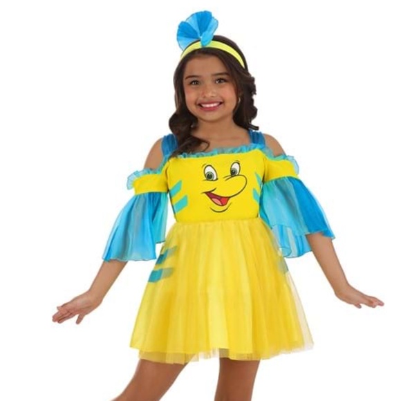 NWT Disney Flounder Girl's Costume Dress - Picture 2 of 7